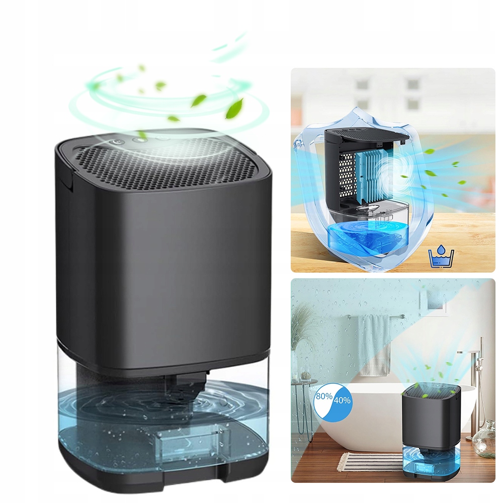 Mały cichy inteligentny osuszacz powietrza dla gospodarstw domowych