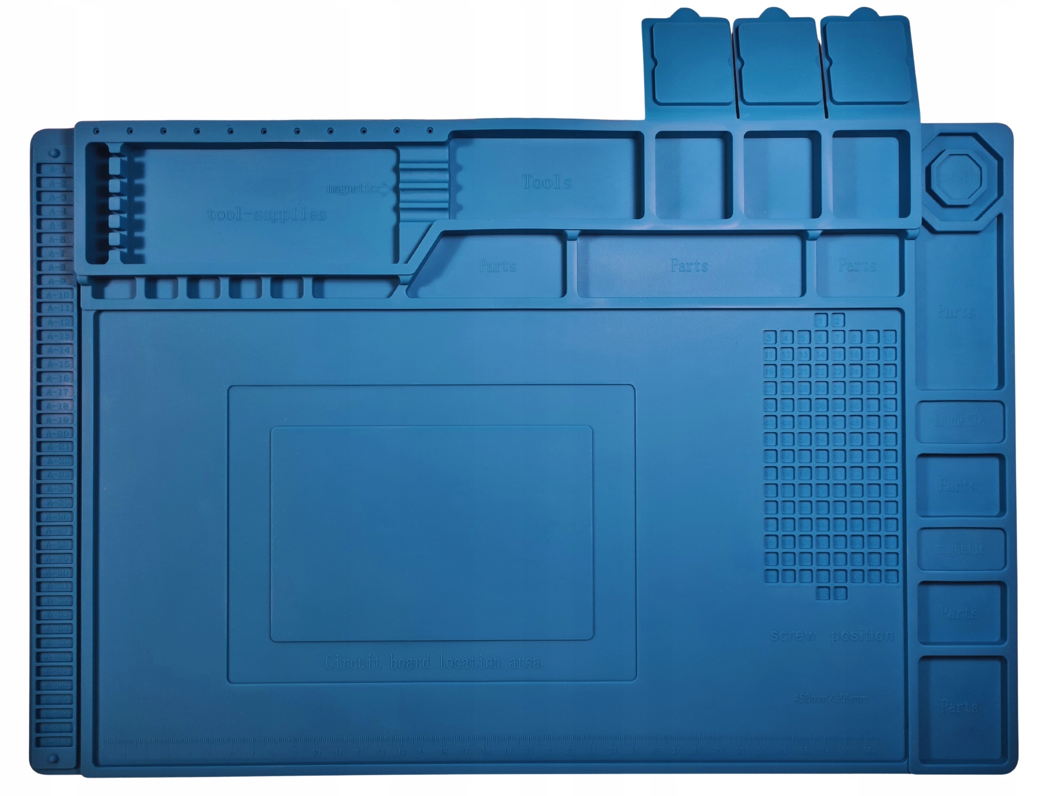 Silikonowa mata serwisowa do lutowania organizer podkładka magnes 30x45cm