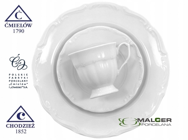 C000 MARIA TERESA TALERZ PŁYTKI 25 BIAŁA CHODZIEŻ Kolor biały
