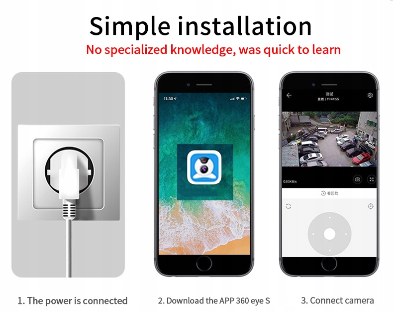 KAMERA OBROTOWA 5G ZEWNĘTRZNA IP WIFI FULL HD TUYA SMART LIVE Zasięg podczerwieni 20 m