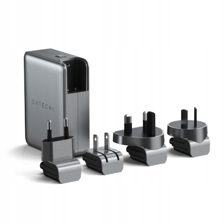 Satechi 4-Port GaN Travel Charger – cestovná nabíjačka 145 W so 4 adaptérmi