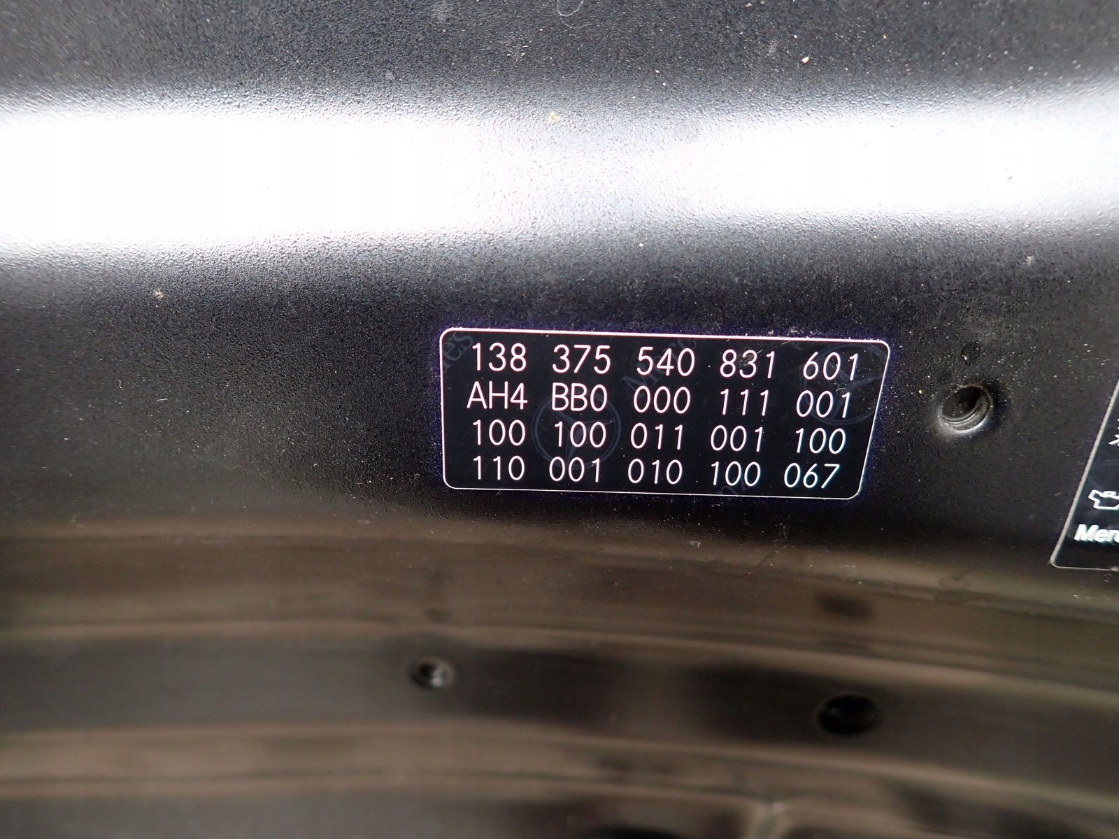 bonnet MERCEDES C class 206 2021- A2068800500