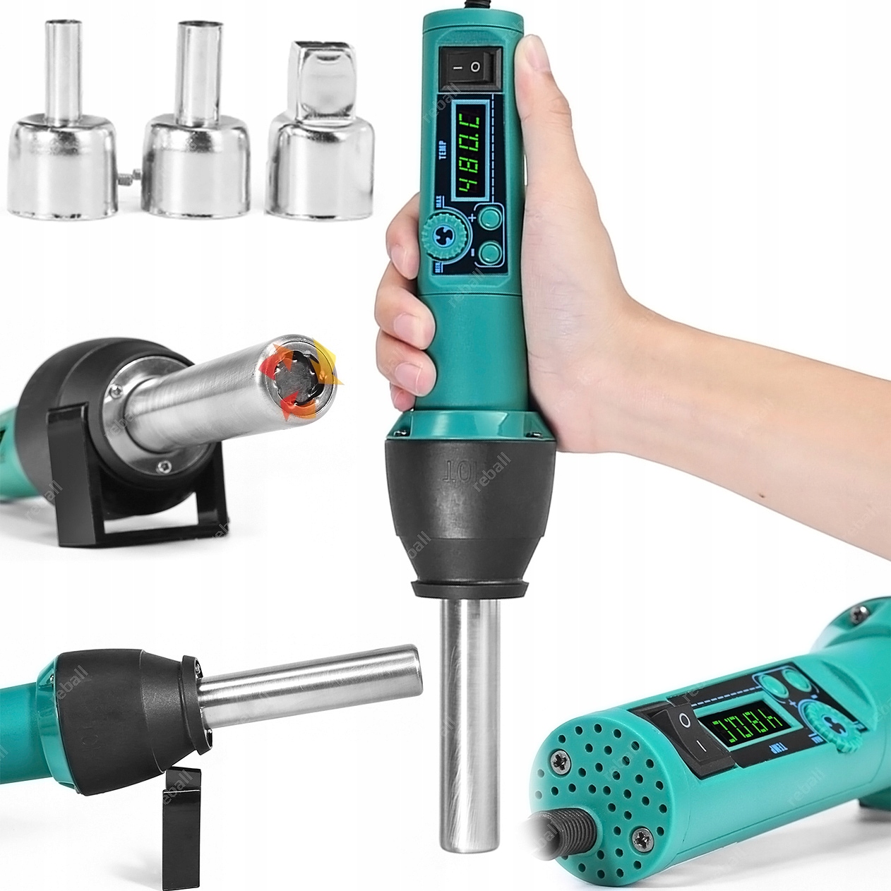 Lutownica Hot Air Na Gorące Powietrze Cyfrowa Spawarka Yihua 8858-I 3 Dysze