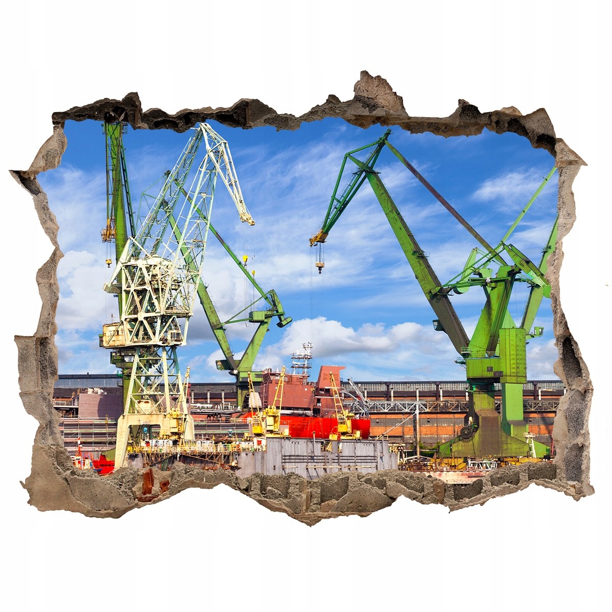 

Fototapeta dziura na ścianę 3d Stocznia w Gdańsku