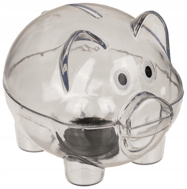 

Świnka Skarbonka przezroczysta otwierana bezbarwna