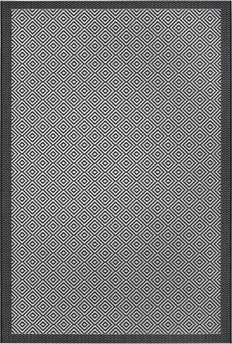 Grafitový šnúrkový koberec, plochý, vonkajší, vnútorný, 120 x 170 cm