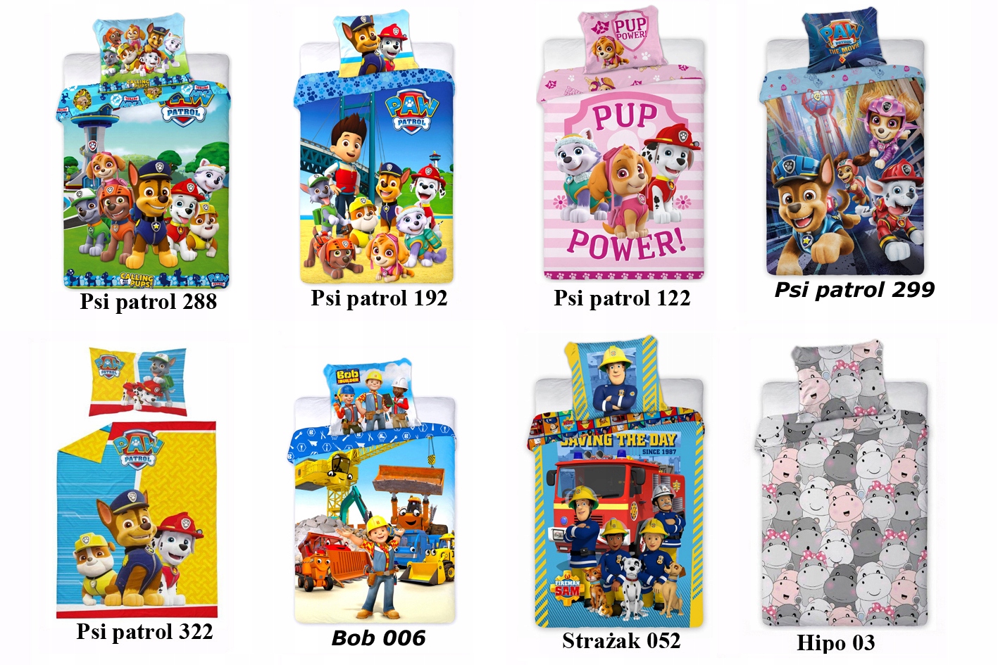 POŚCIEL do łóżeczka 100X135 PSI PATROL wzory PSY dla dziecka dziecięca EAN (GTIN) 5710756083770