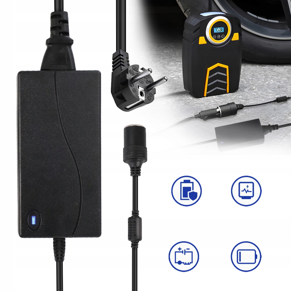 Měnič Napětí Ac na DC 220 V na 12 V 5 A Konvertor zásuvky zapalovače