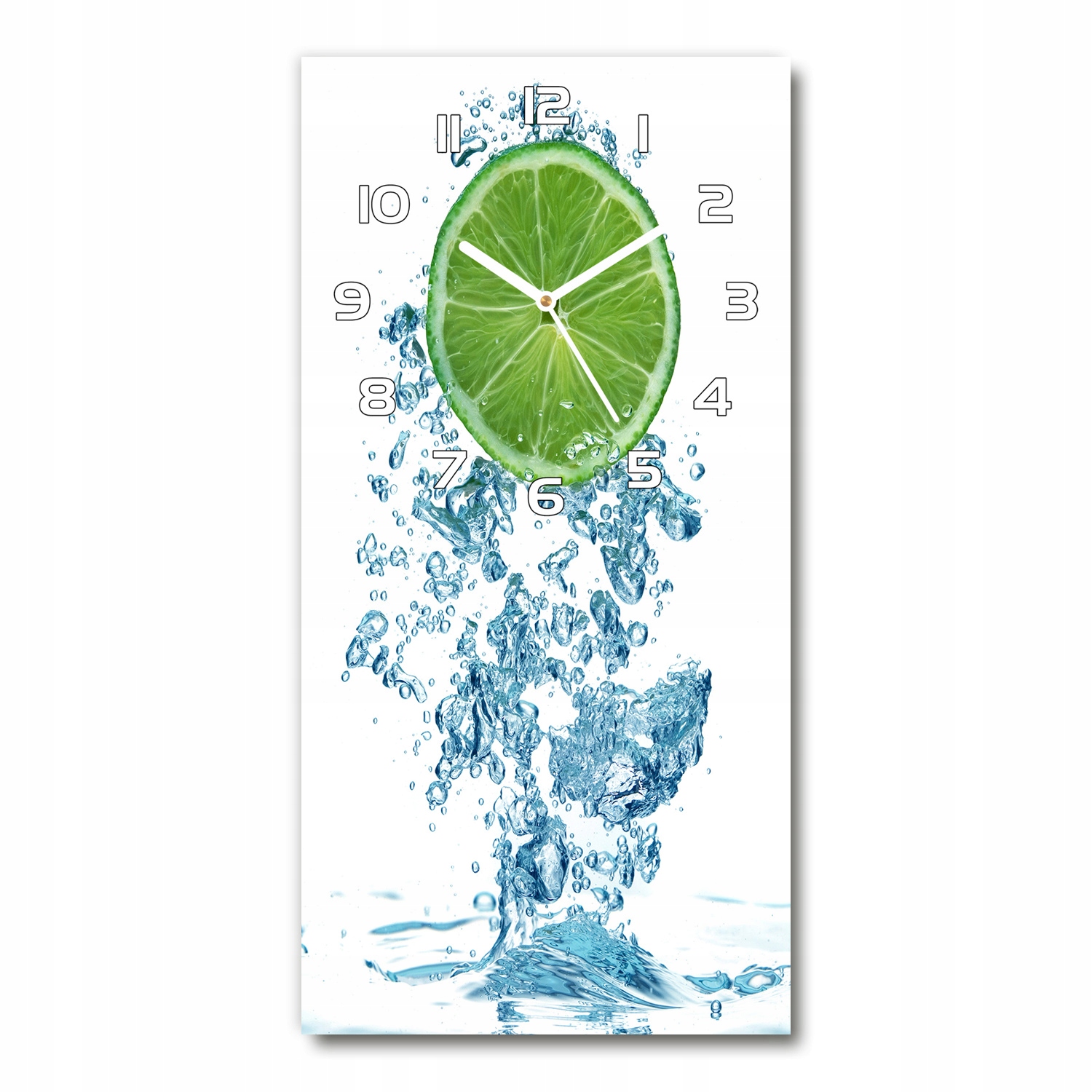 

Zegar ścienny cichy Limonka pod wodą 30x60 pionowy