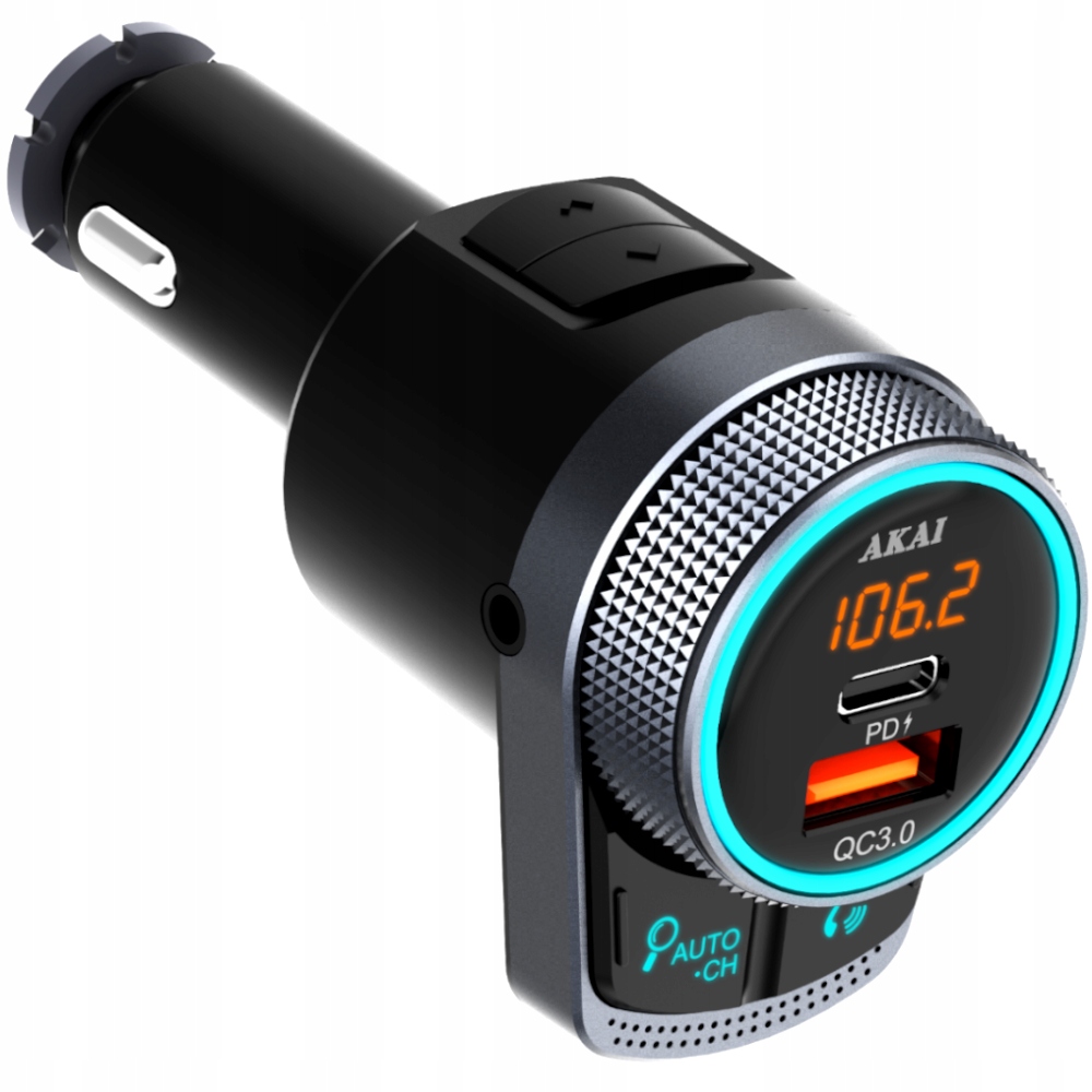 

Transmiter Fm Bluetooth Ładowarka Akai FMT-80BT