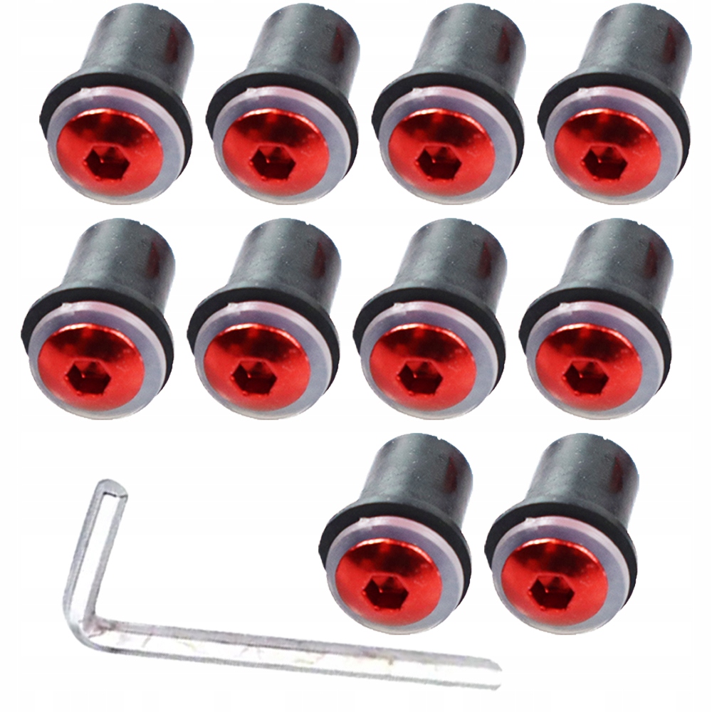 Gumowa Tulejka do Owiewek M5 x 14 Czerwone Śruby Stan opakowania oryginalne