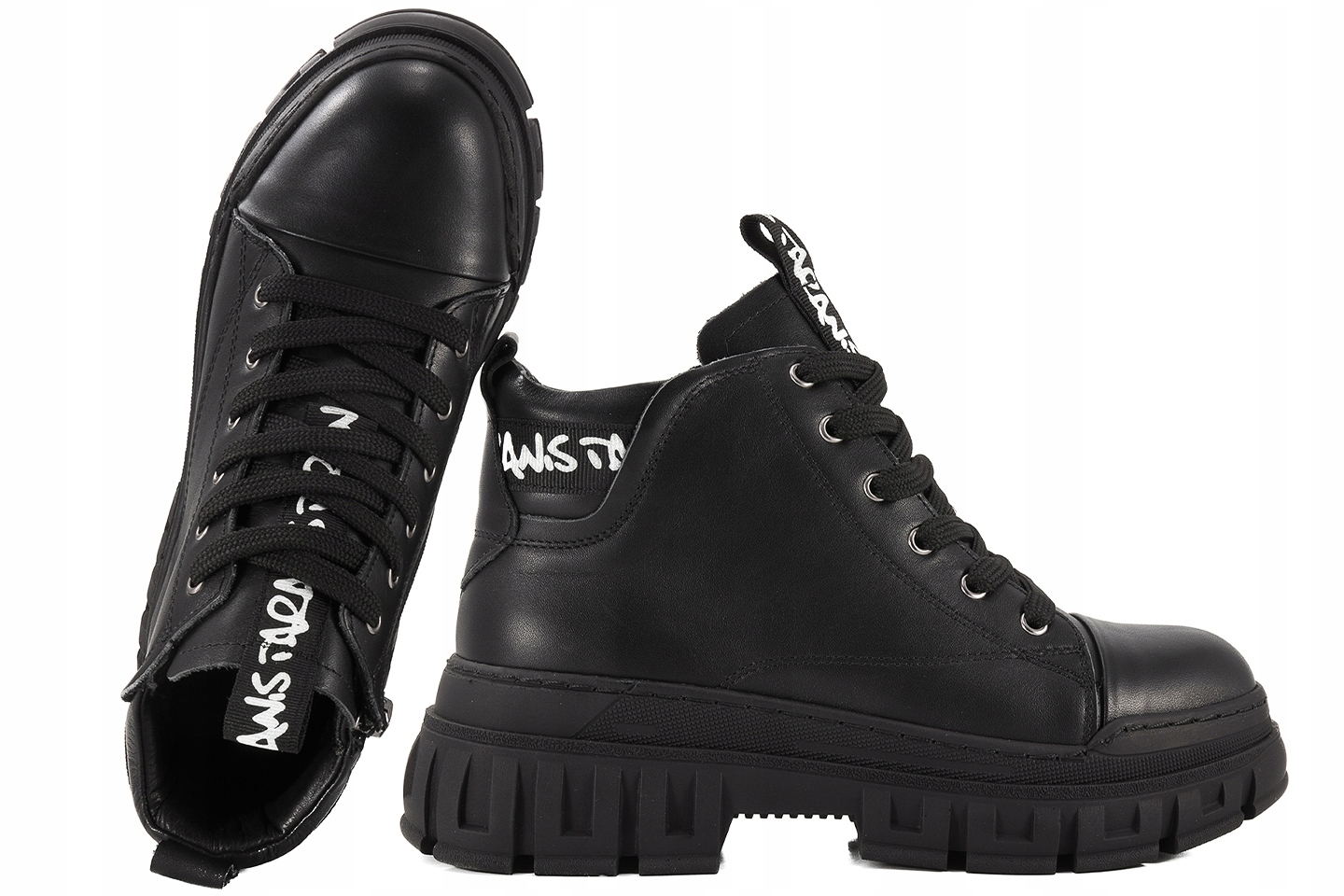 Loretta Vitale 11 Dámské Boty Zateplené Zimní Kotníkové Boty Kůže 36 Černá