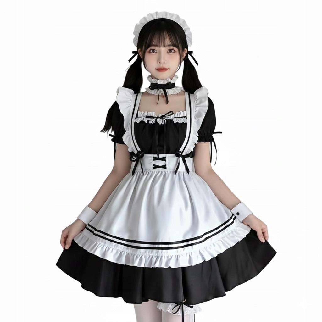 Kostium pokojówka 2XL kelnerka strój French Maid Kawaii Cosplay Lolita