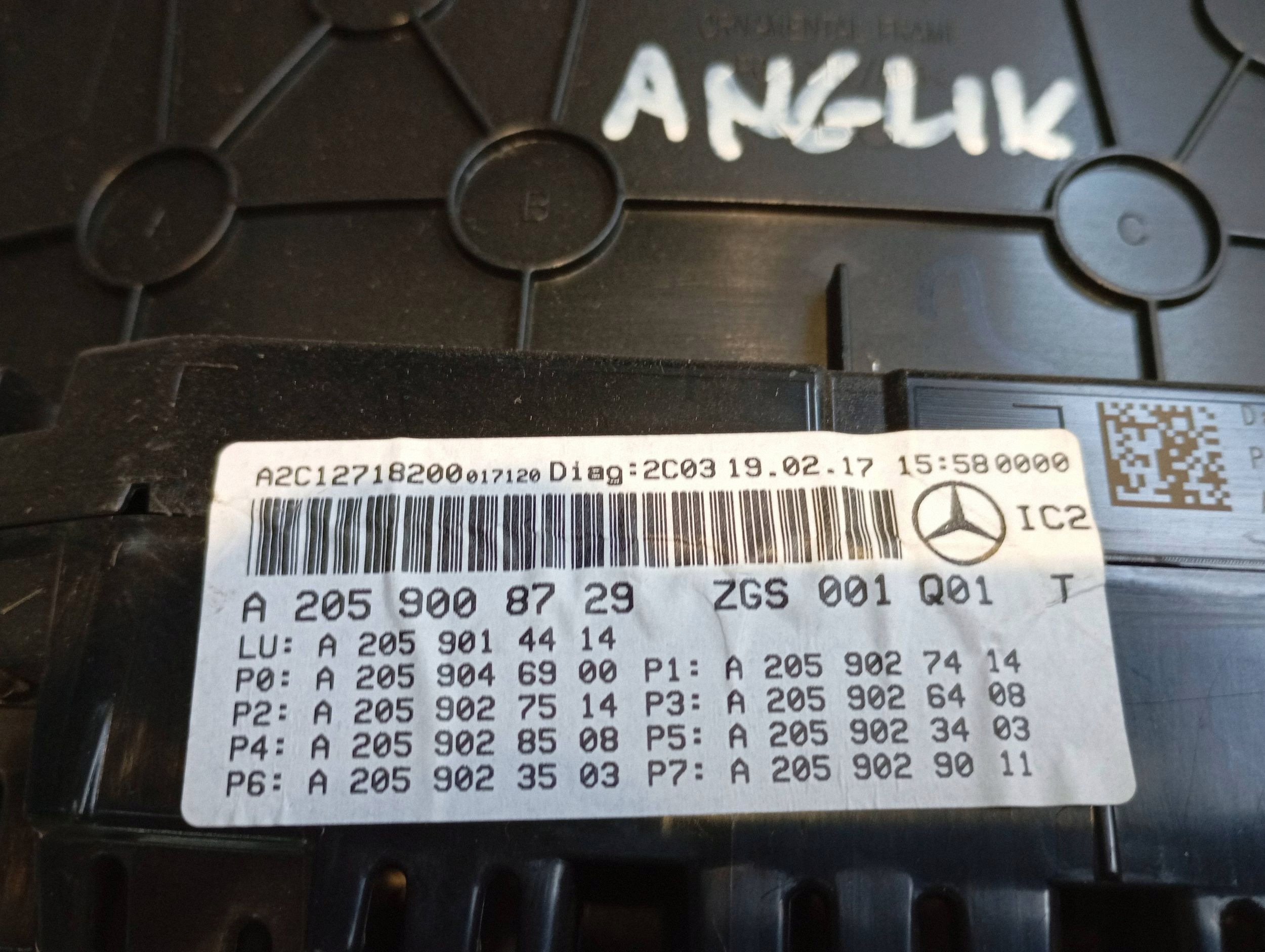 dials MERCEDES C class W205 A2059008729