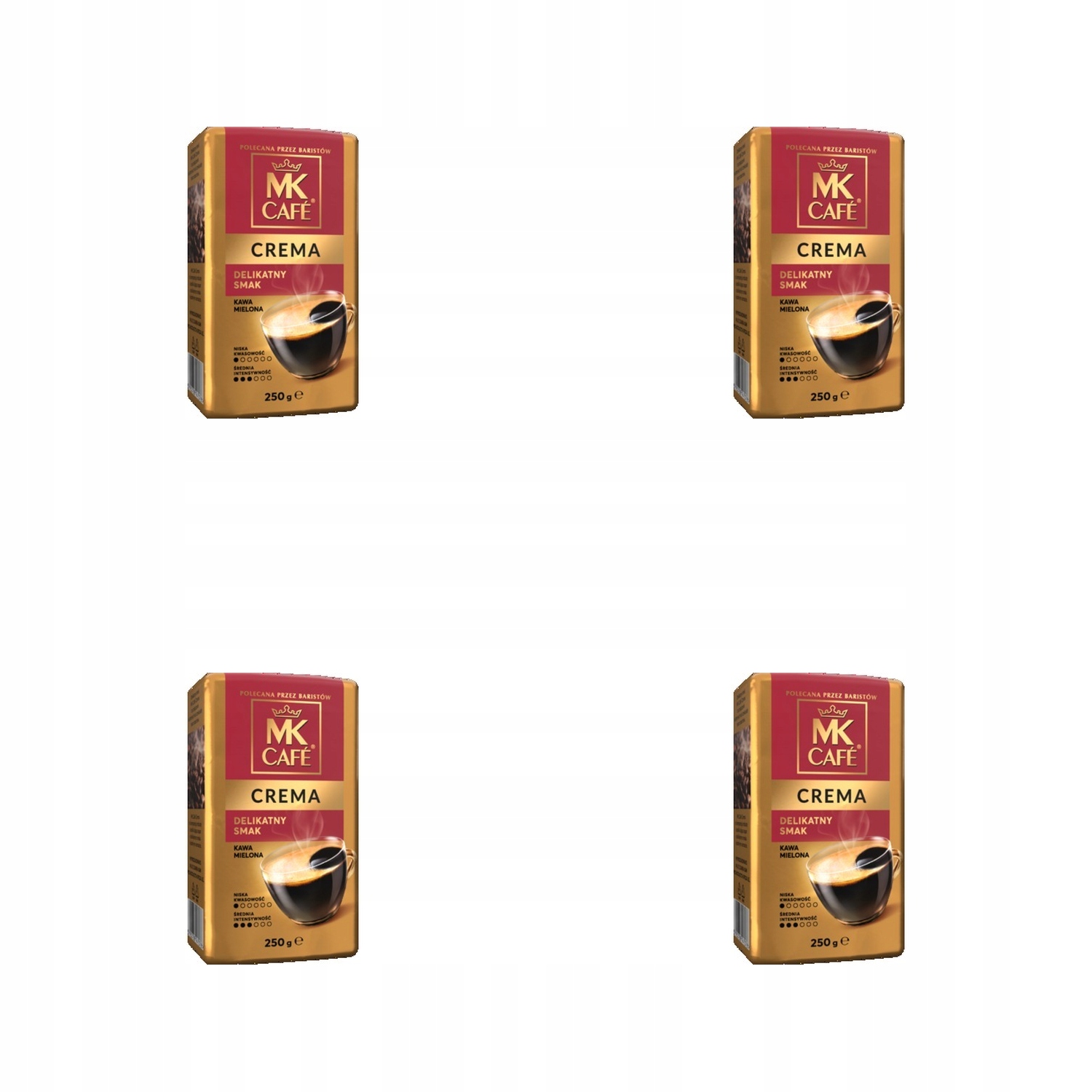4x 250g Mk Cafe Kawa mielona Karton