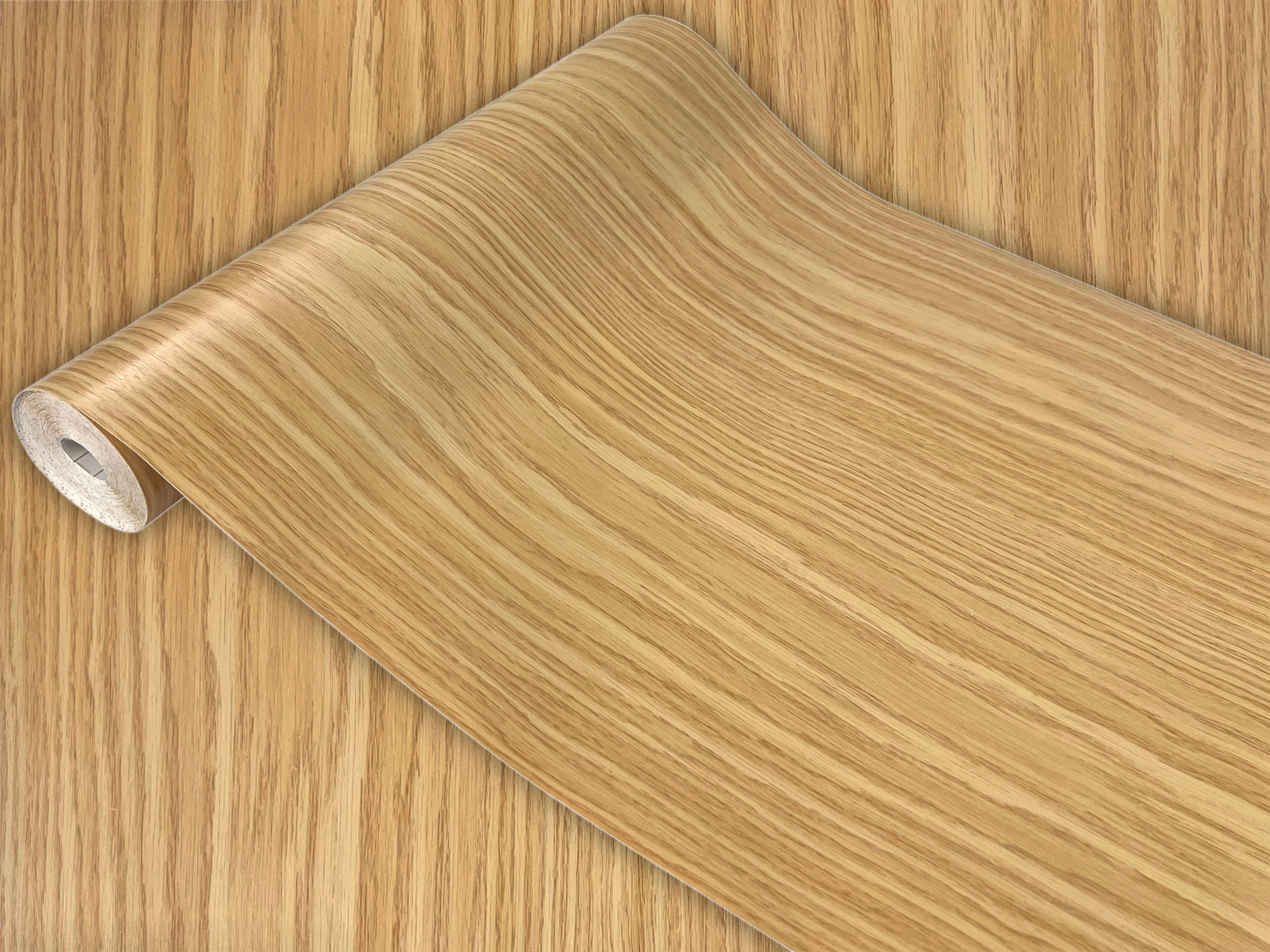 Fólie napodobující dřevo na skříňky Rolka Délka 15 m Nábytková dýha Dub světlý Diy