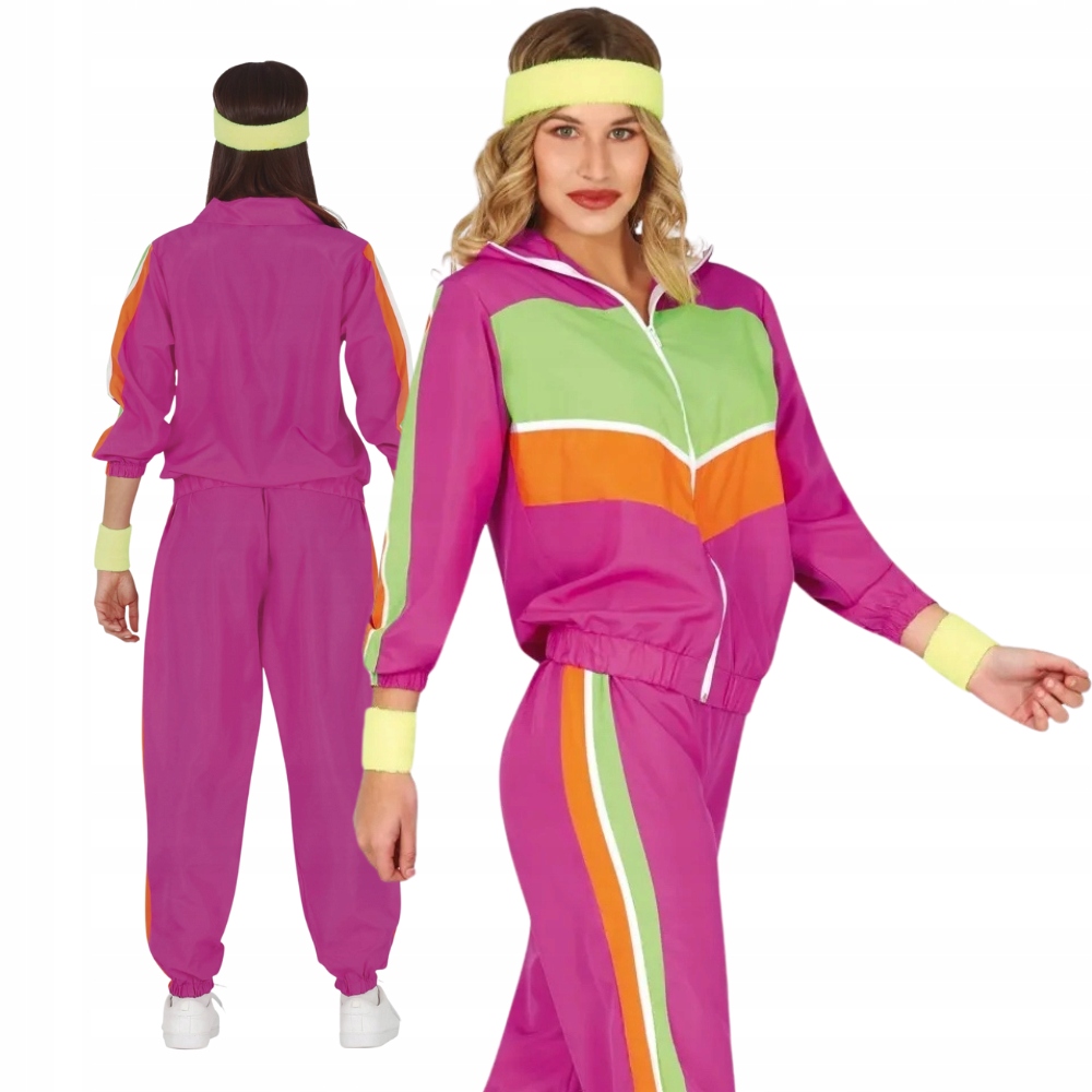 Kostým pro dospělé Retro Gymnastka Teplákovka Bunda Gymnastka vel. S