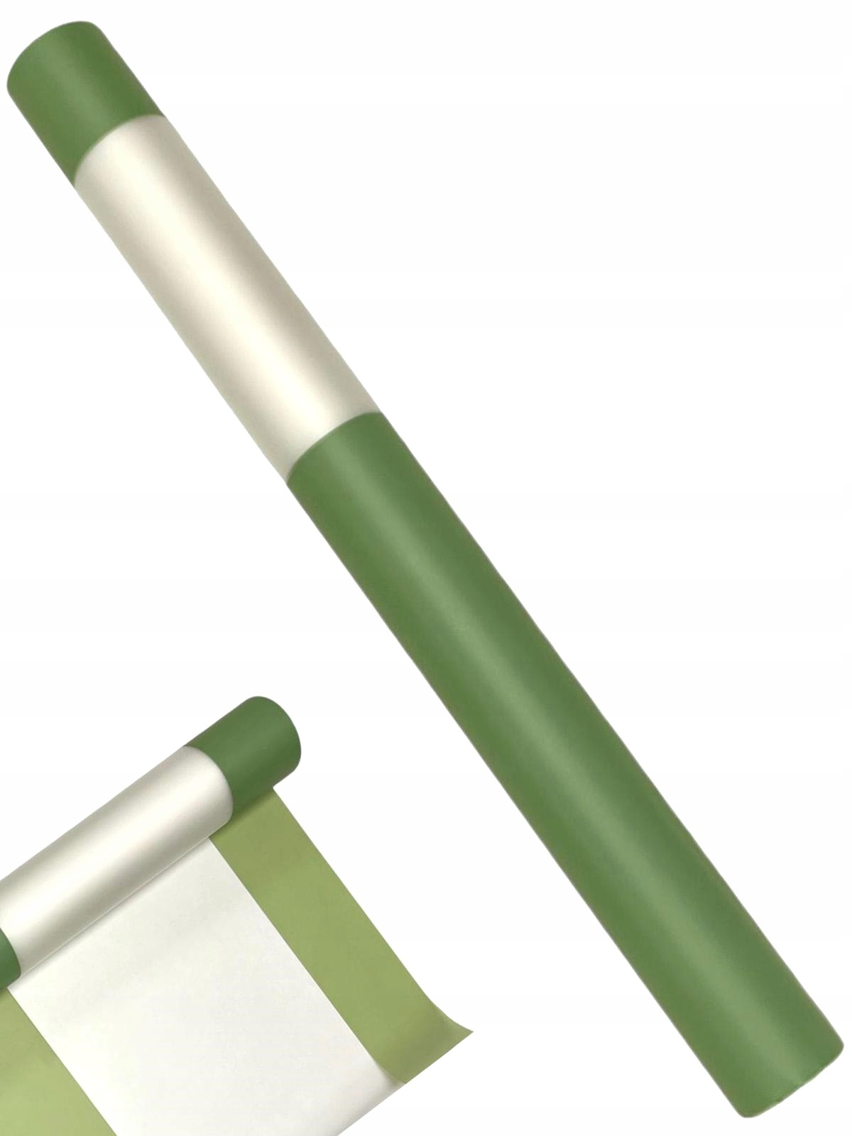 Folia florystyczna satynowa mrożona z okienkiem Zielona Sab-34