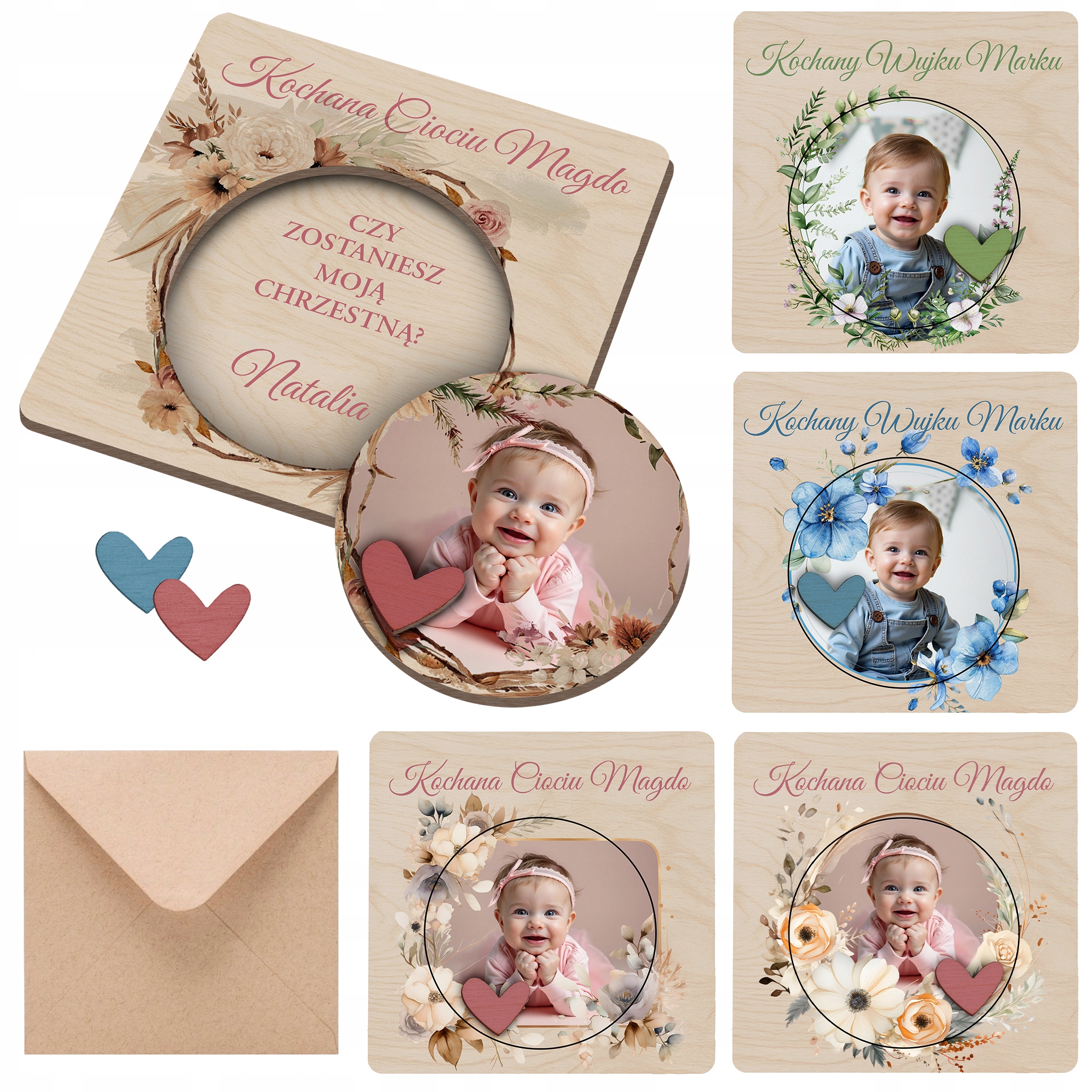 Приглашение просьба к крестным крестным - тема фото 2шт