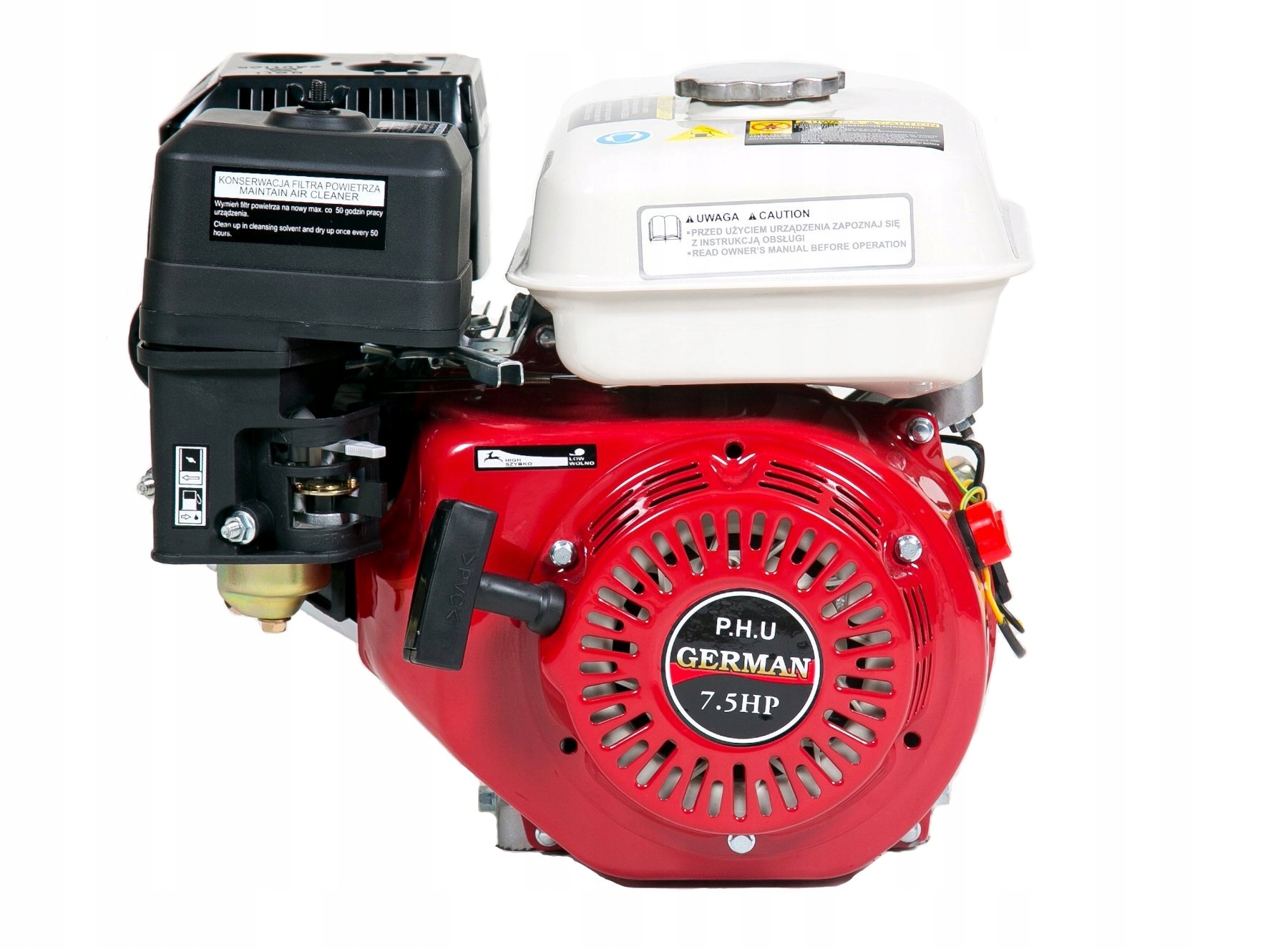 Spalovací motor German 7,5 Km GX160 GX200 19 mm +ol