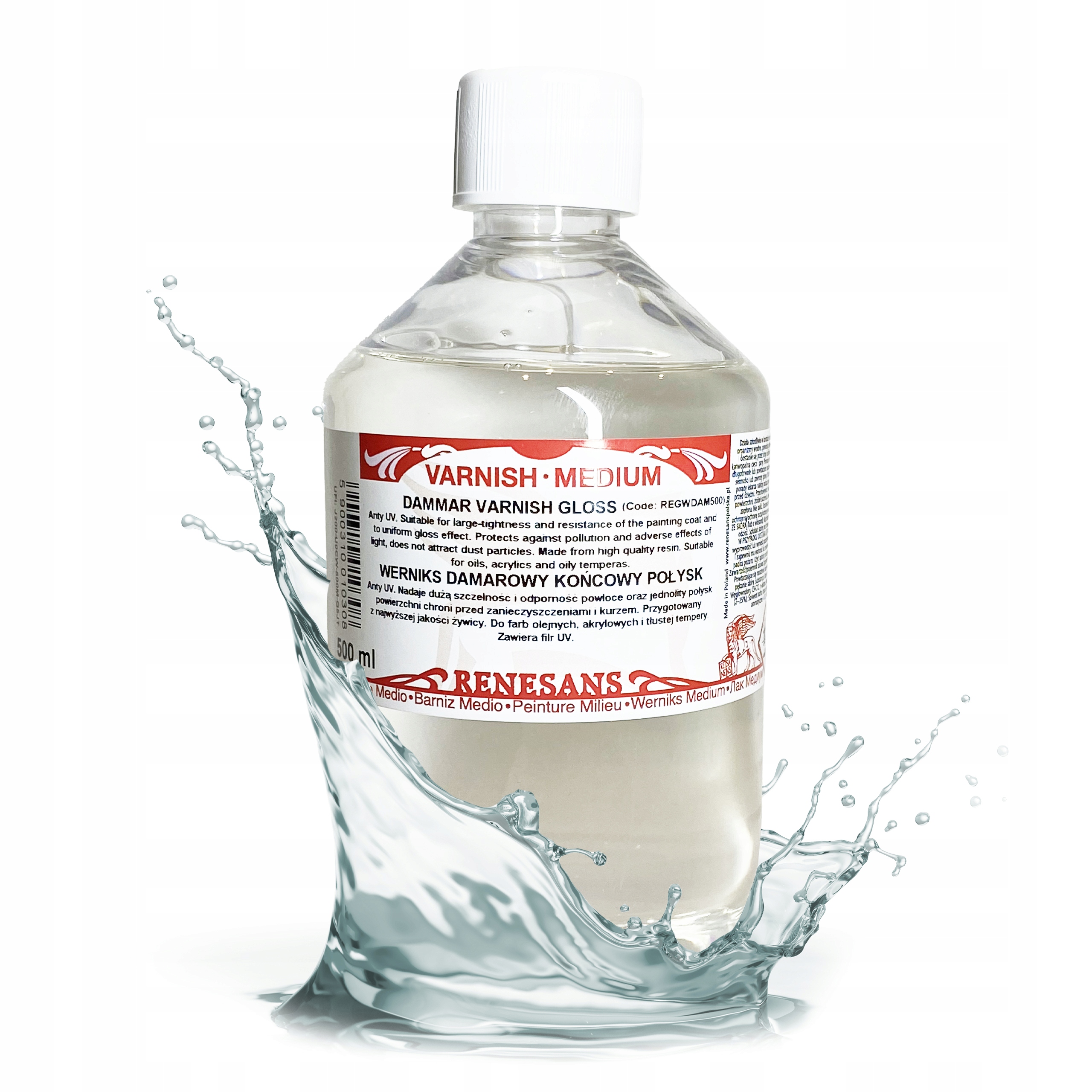 Profesionální verniks damarový závěrečný Renesans Uv odolný Lesk 500ml