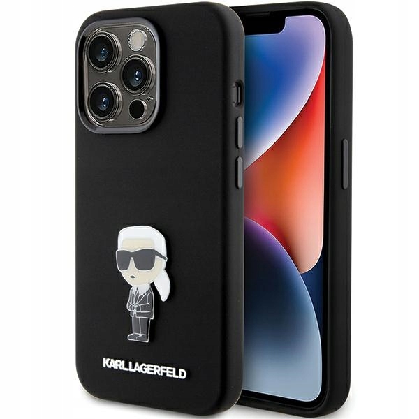 Pouzdro Karl Lagerfeld Ikonik Metal Pin Pro Iphone 15 Pro 6.1" Černé