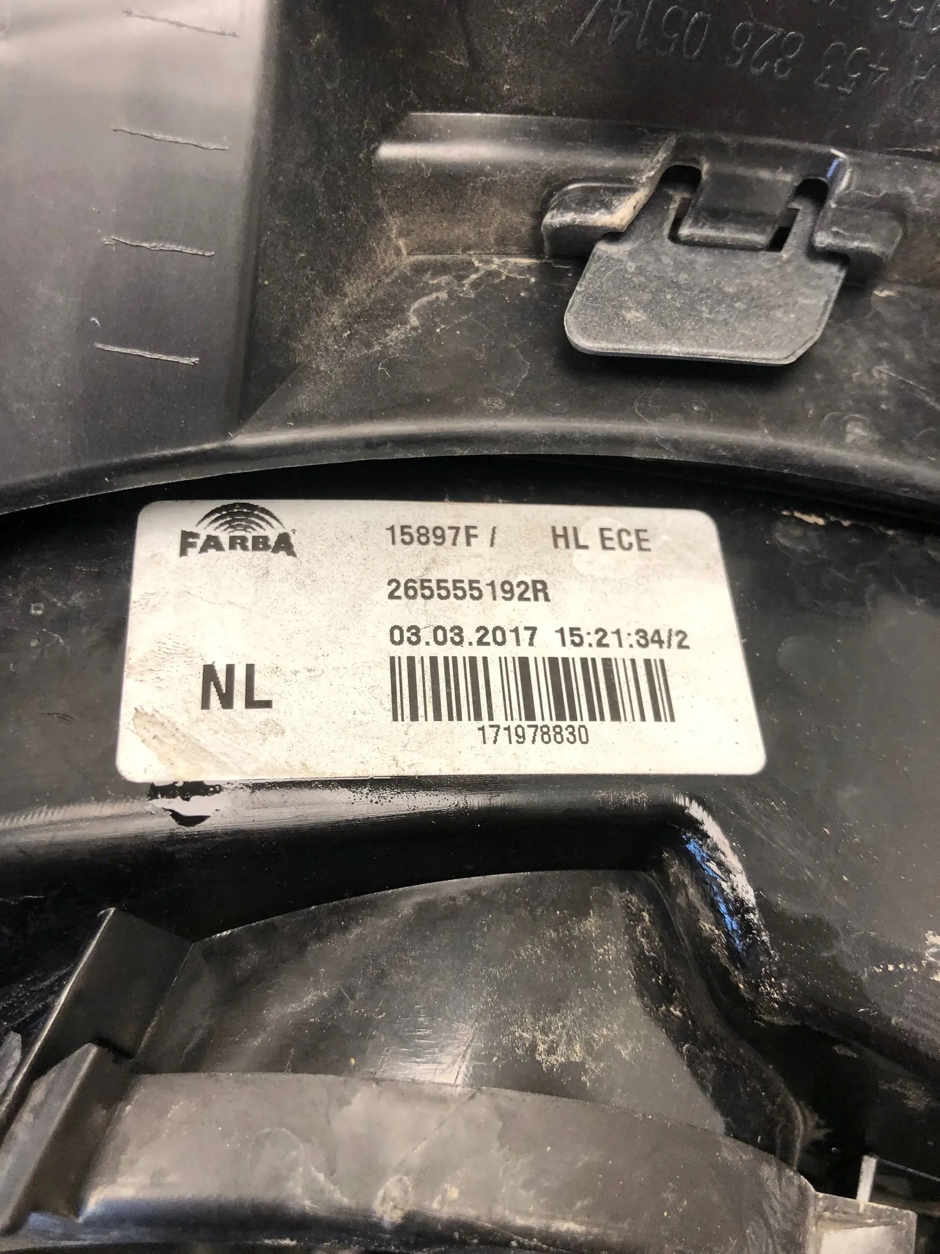 light left rear part LED SMART 453 265555192R
