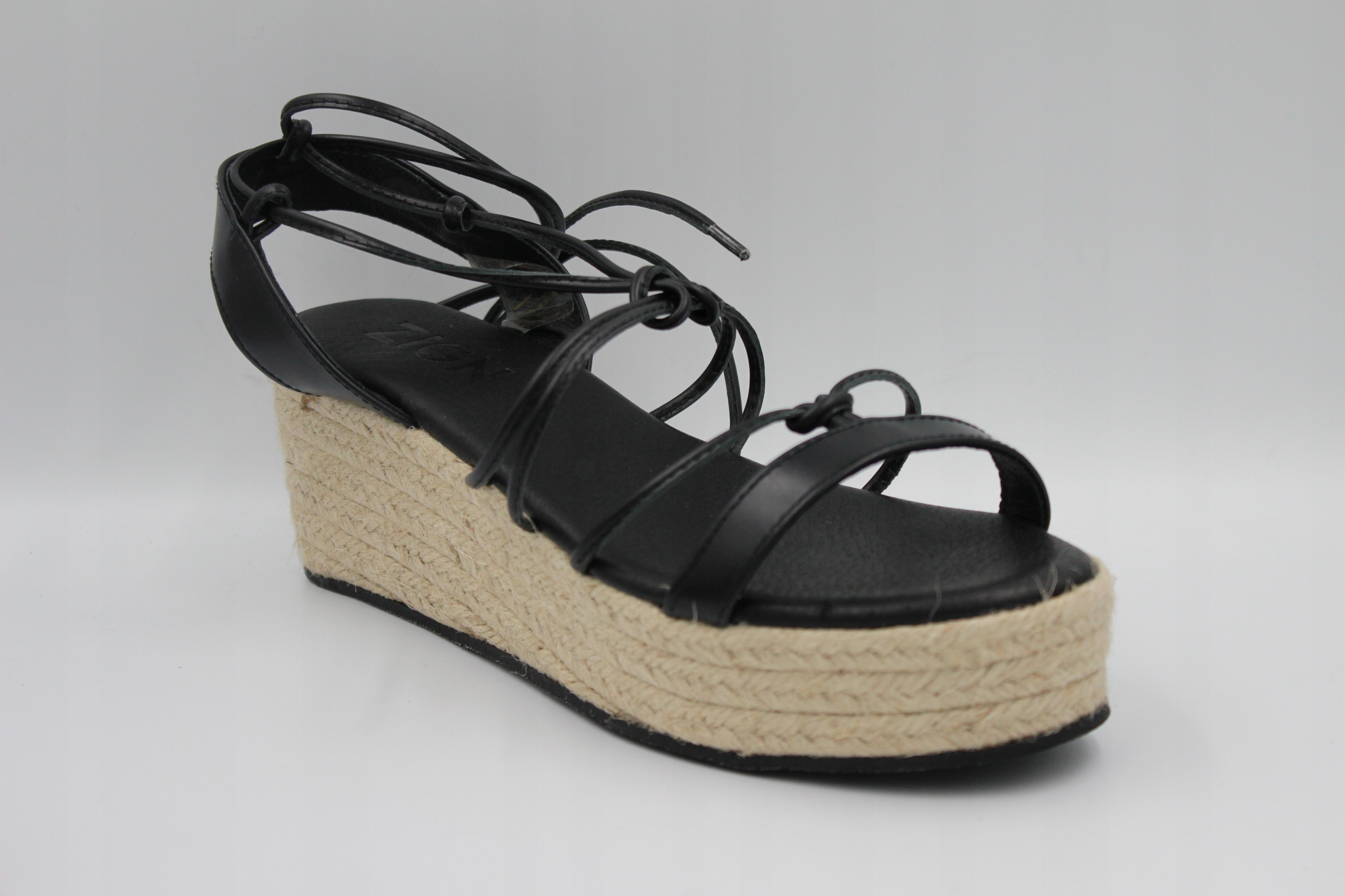 Sandały espadryle skórzane ZIGN wiązane r.40 Rozmiar 40