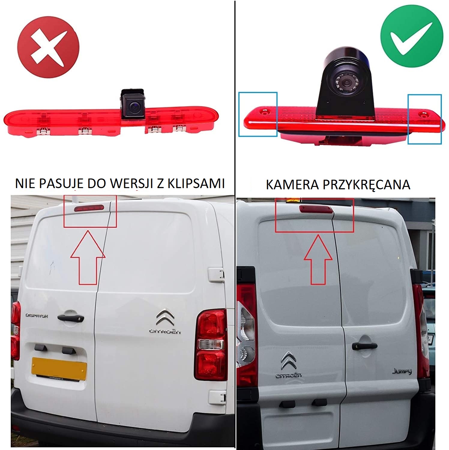 MONITOR KAMERA COFANIA 4PIN 15M TOYOTA PROACE Łączność przewodowa