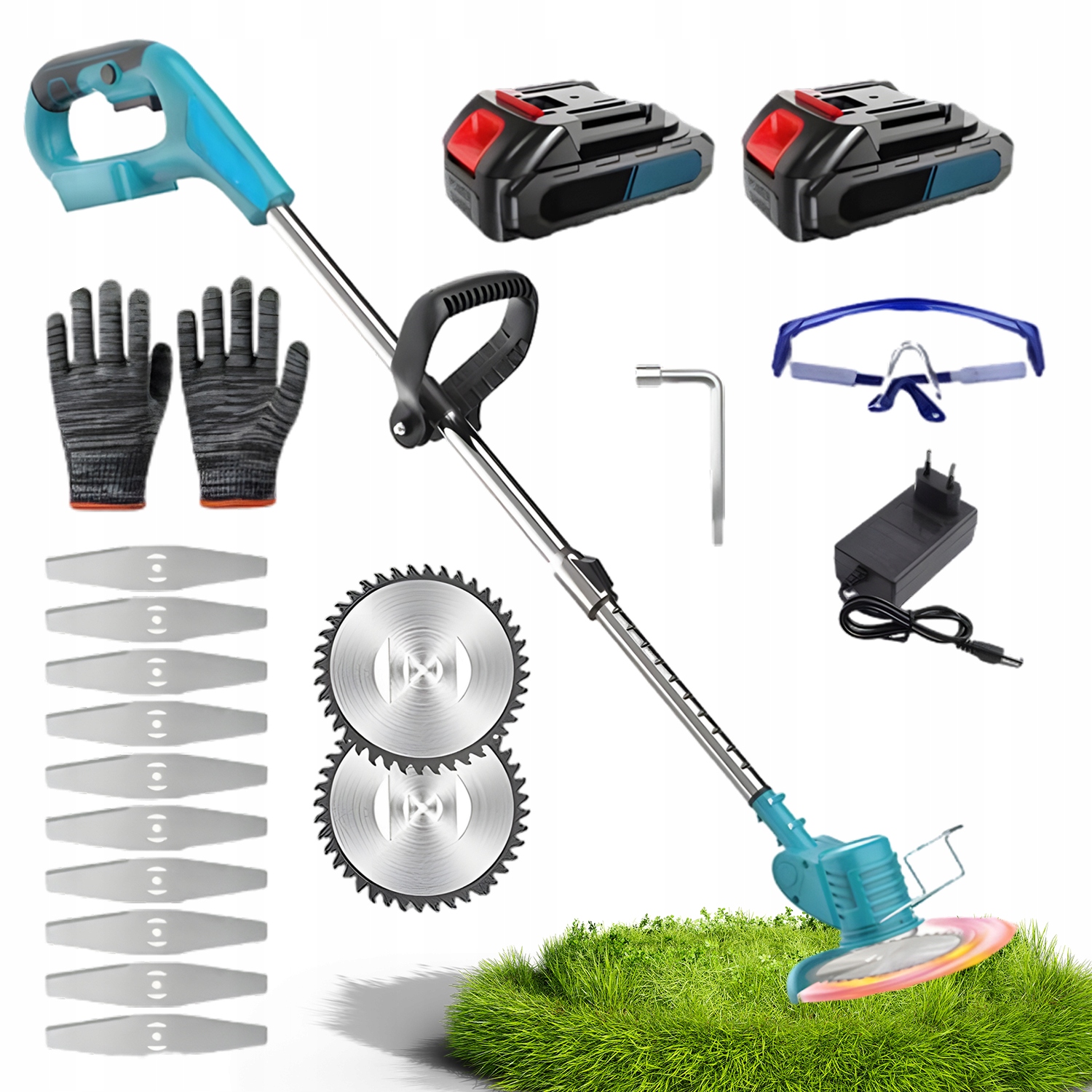 Elektryczna Kosa Z Ostrzami Do Trawy I Krzewów Z Akumulatorami