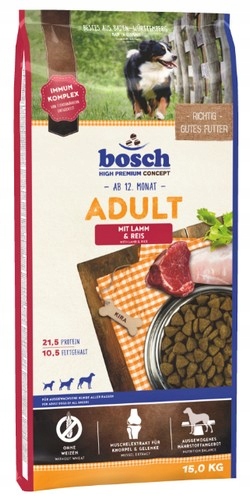 Levně Lehce stravitelné krmivo pro psa s normální aktivitou Bosch Jehněčí/Rýže 15 kg