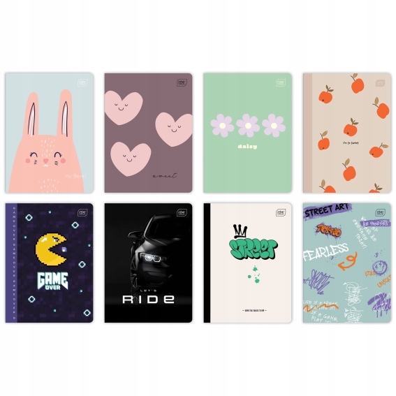 ZESZYT A5 32 KARTKI LINIA MIX WZORÓW INTERDRUK