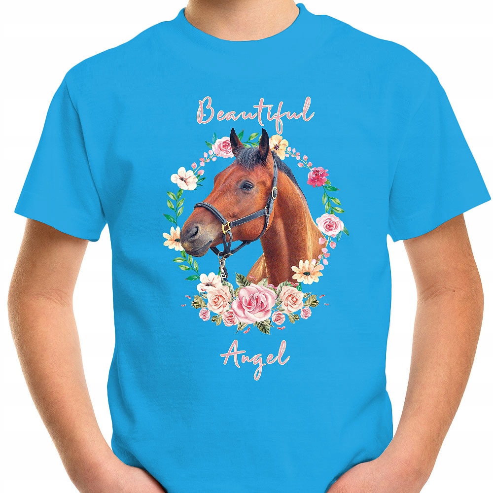 T-SHIRT KOSZULKA DLA DZIECKA KONIE 152 SUPER JAKOŚĆ