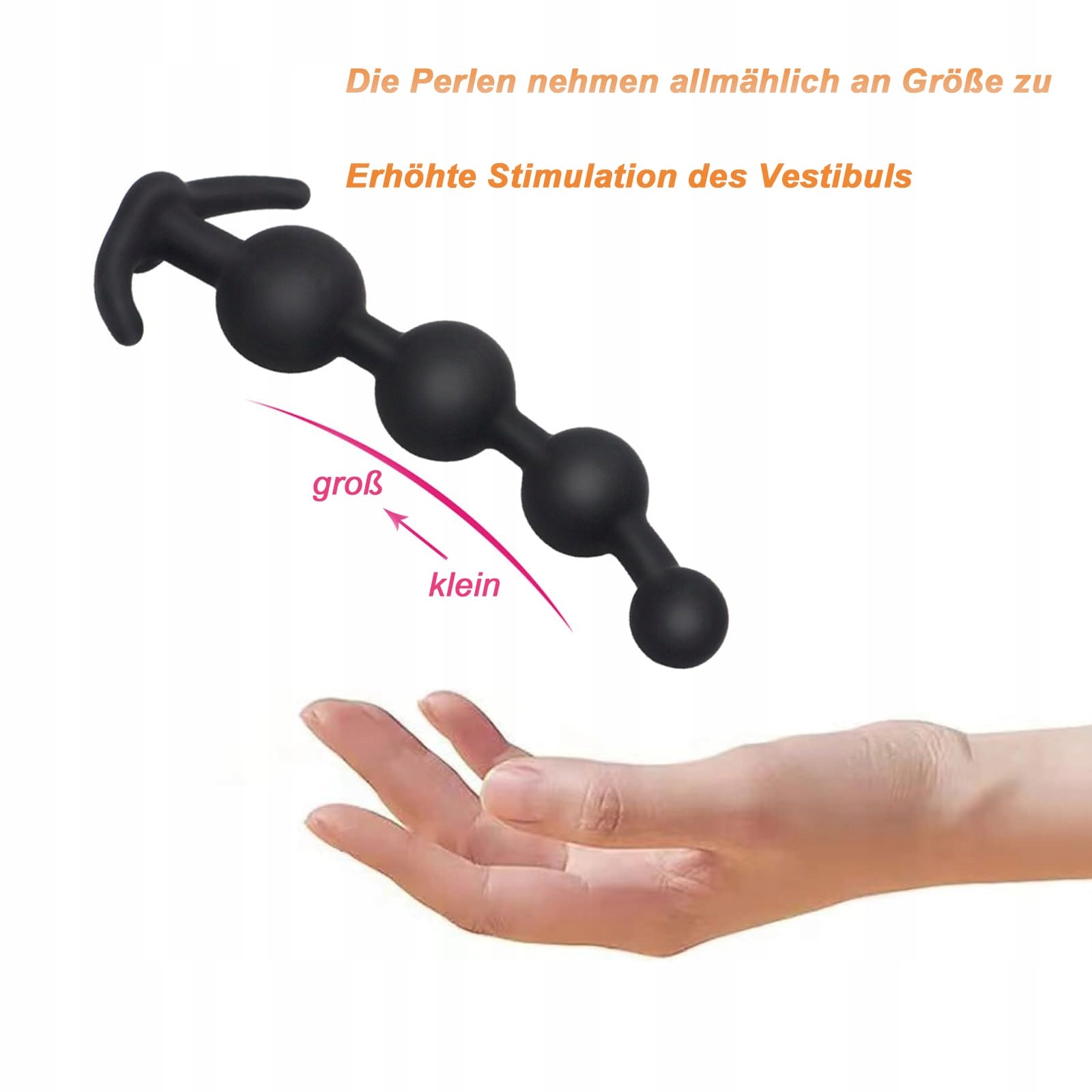 SILIKON Analkugeln Biegsam 4 Kulki Dla Mężczyzn Kobiet Par SM Stymulacja — miniatura 6