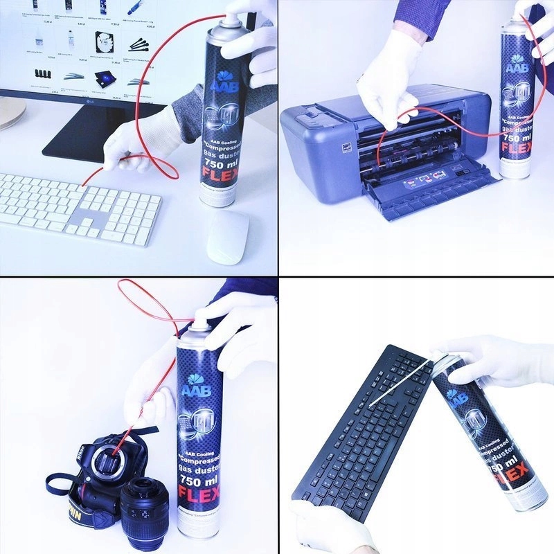 1x AABCOOLING SPRĘŻONE-POWIETRZE 750ml RURKA-60cm Nazwa AABCOOLING Compressed Gas Duster FLEX 750ml