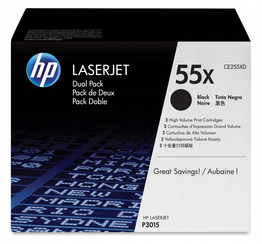 Hp černý toner, CE255XD pro Lj P3015 high capacity originál