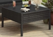 Podstavec Pod Nohy Ratanový se dvěma polštáři, barva antracit