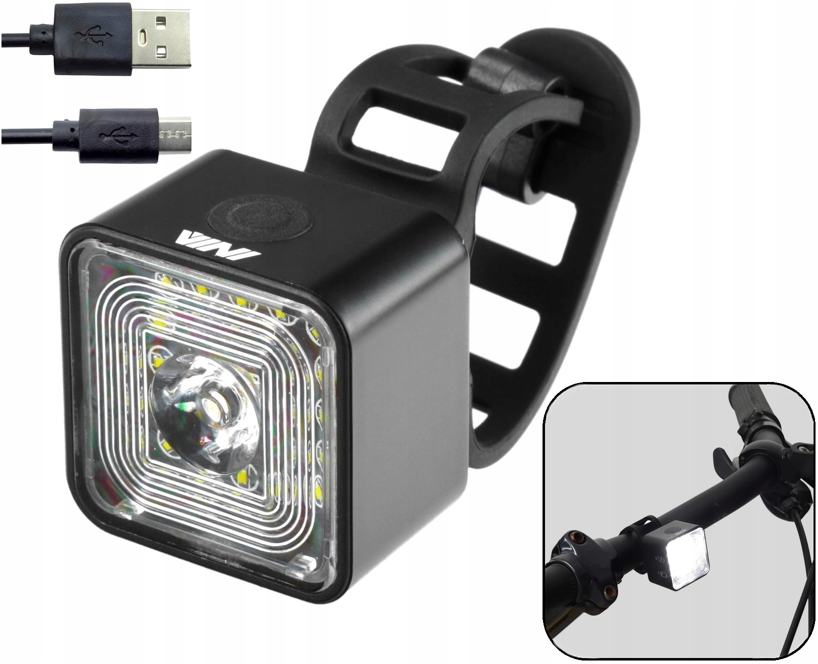 Lampka Rowerowa Vini VL01F Przednia 100 lumen