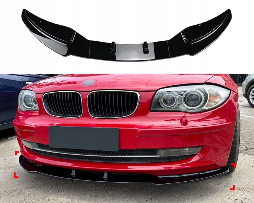 Rozdělovač Nárazníku Bmw E81 E82 E87 E88 2007-2013 LCI Černý Lesk