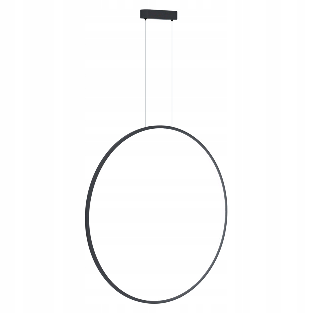 Lampa wisząca łazienkowa czarny ring pierścień 80cm 46W Led IP44 Milagro