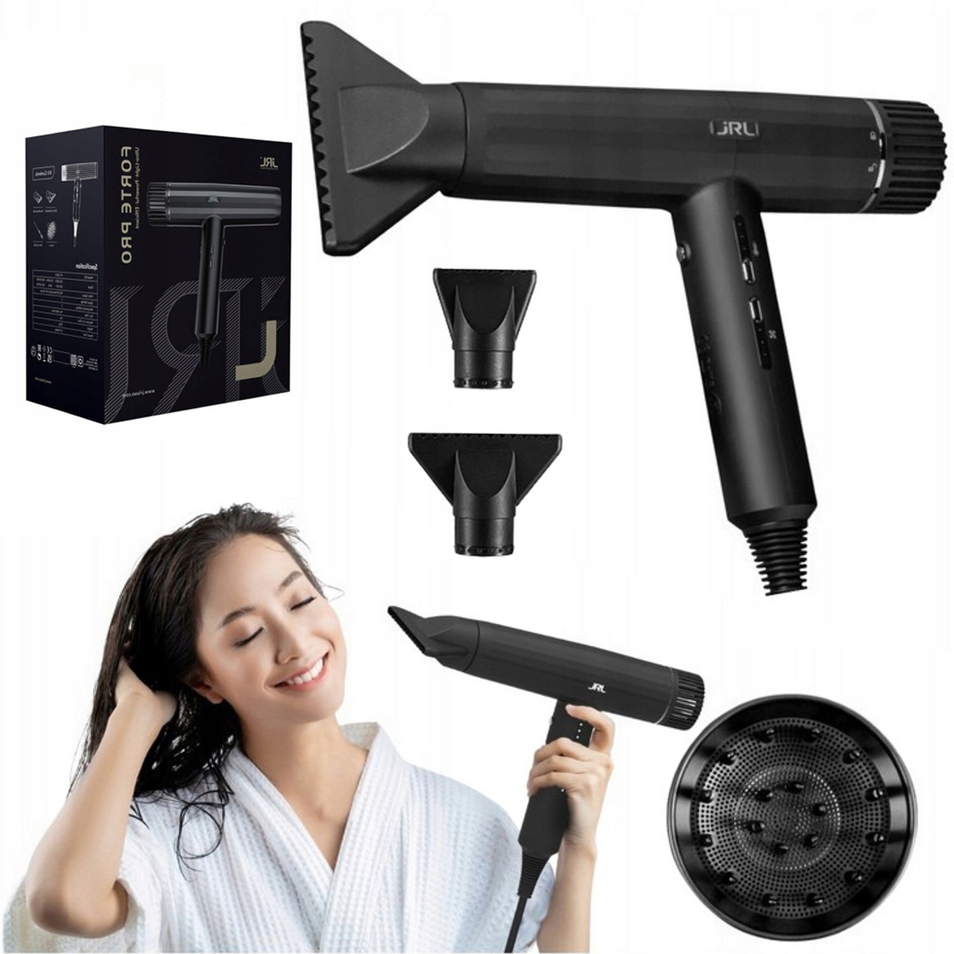 Sušič Vlasov Jrl Forte Pro FP2020H Hair Dryer Čierny 2150 W