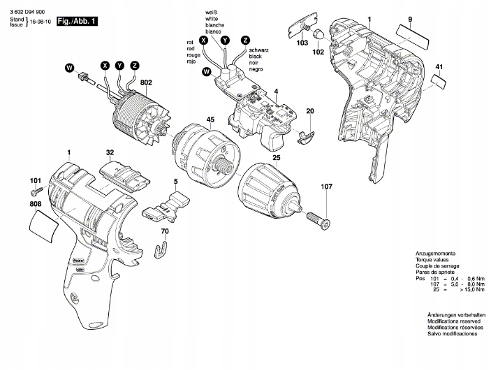 Bosch moduł układu elektroniki do akumulatorowej wkrętarki PS22 16072335A0