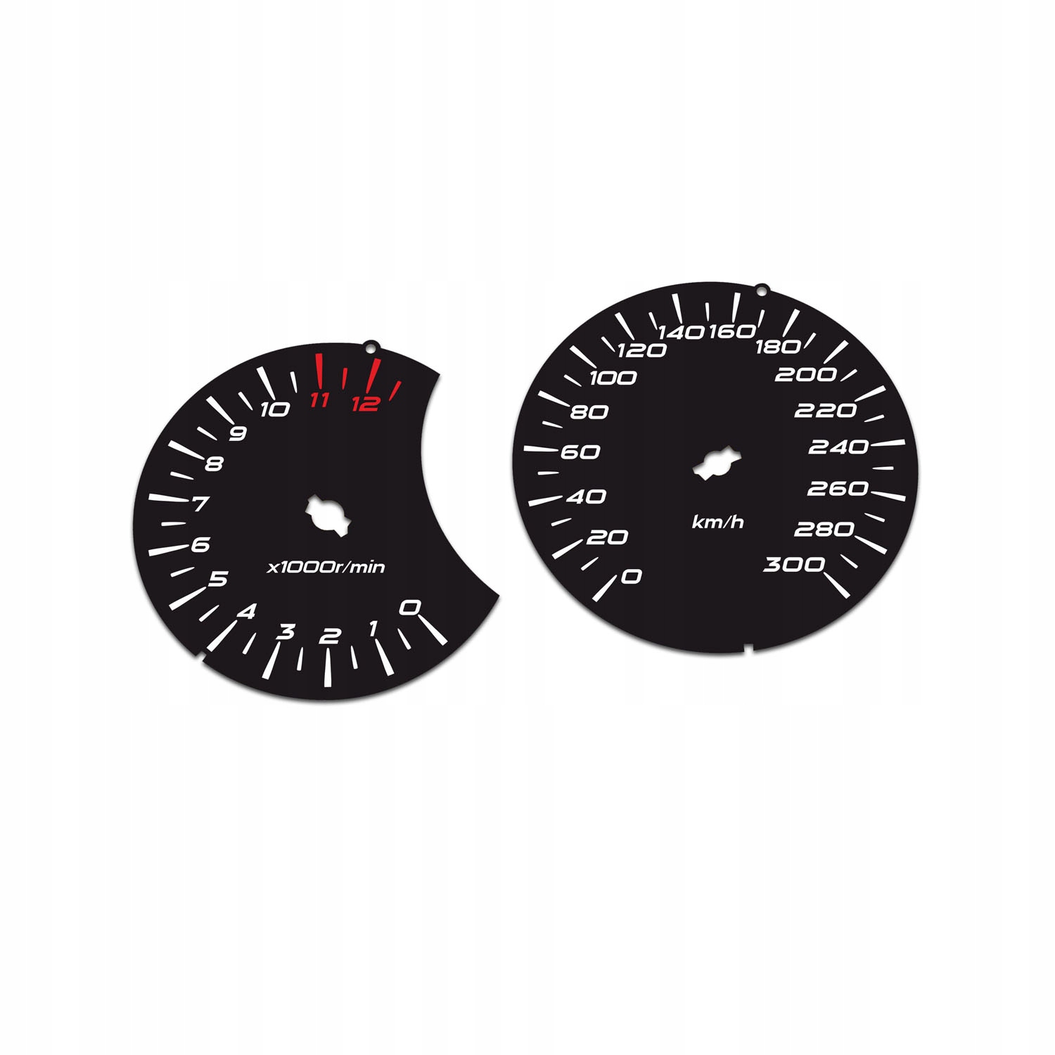 BMW K1200 S Tarcze Zegarów CZARNE