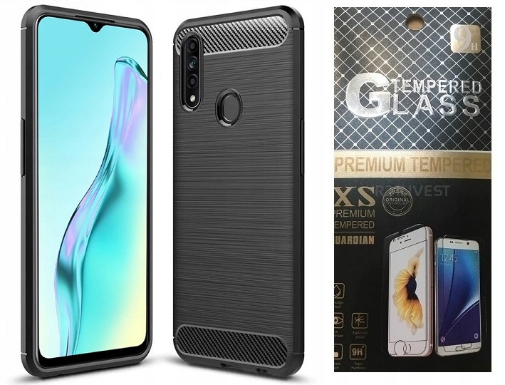 

Karbon Etui Carbon do Oppo A31 2020 + Szkło