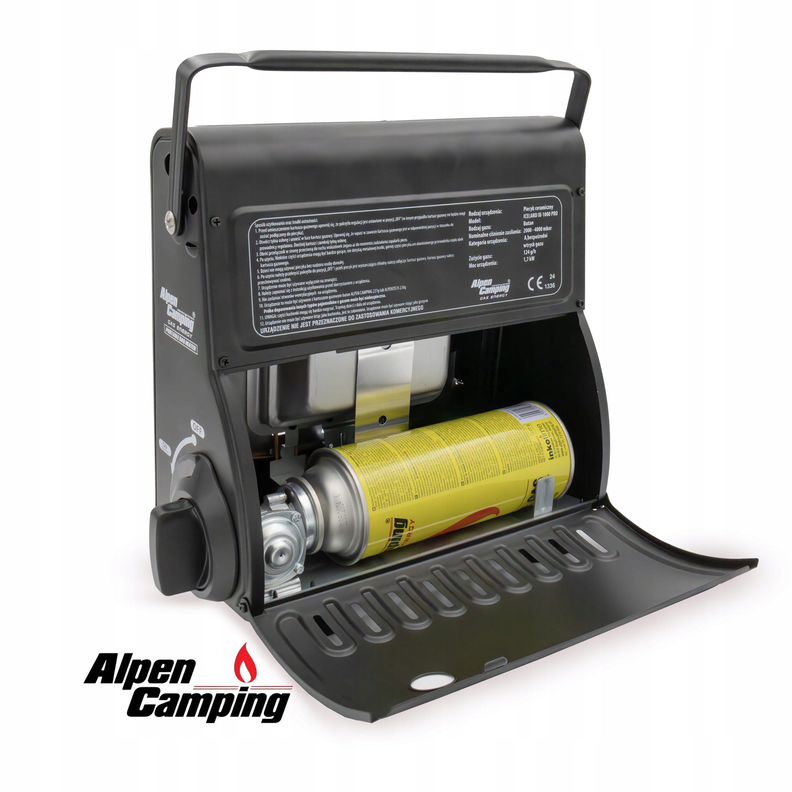 PIECYK TURYSTYCZNY GAZOWY NA KARTUSZ GAZOWY ALPEN CAMPING PIEC osuszacz Kod producenta PIECYK TURYSTYCZNY KARTUSZE GAZOWE