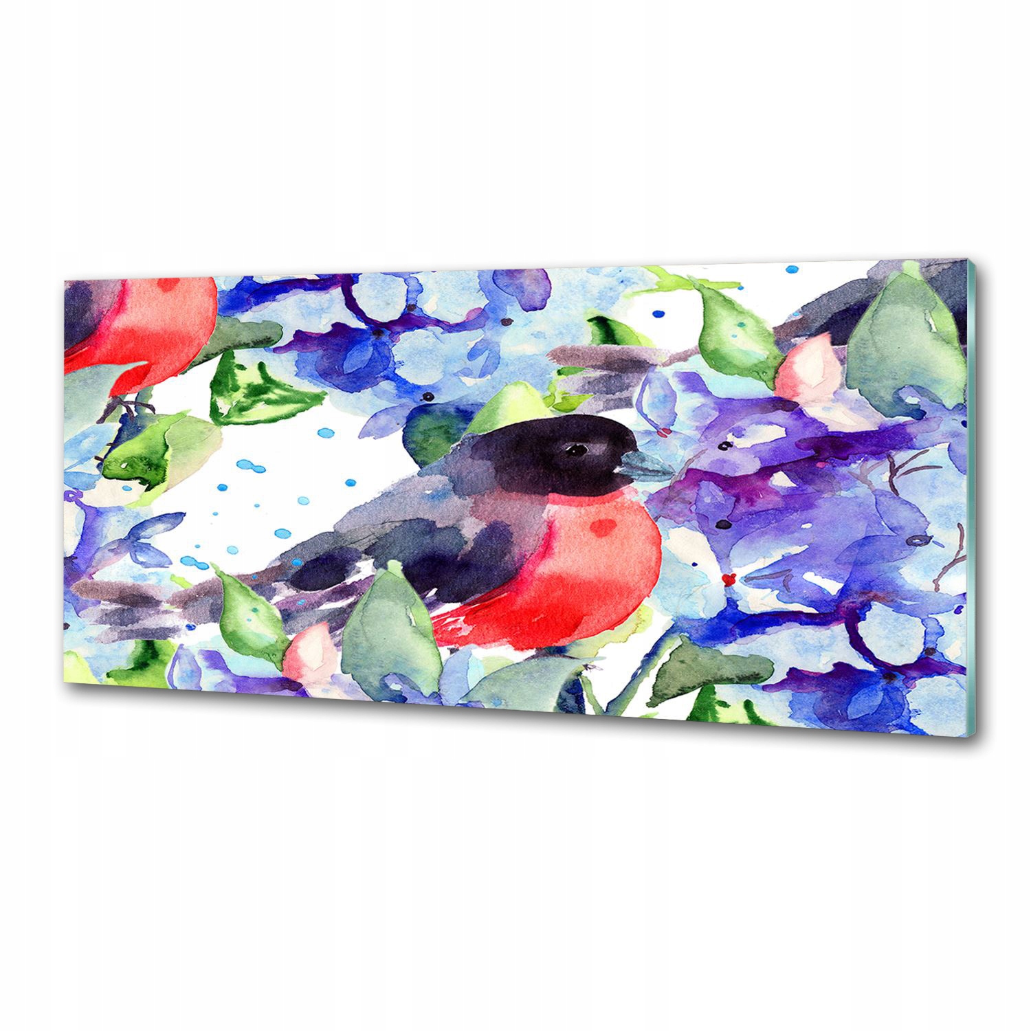 Panel do kuchyne Vták a kvety 125 x 50 cm Lepidlo