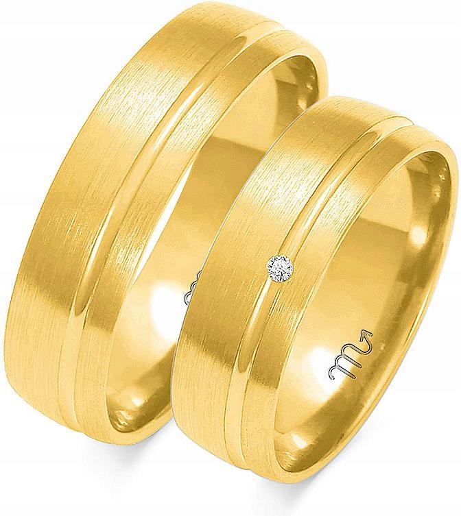 Zlatý snubní prsten svatba 585 velikost 32 33 34 na svatba pro mladý pár 14k