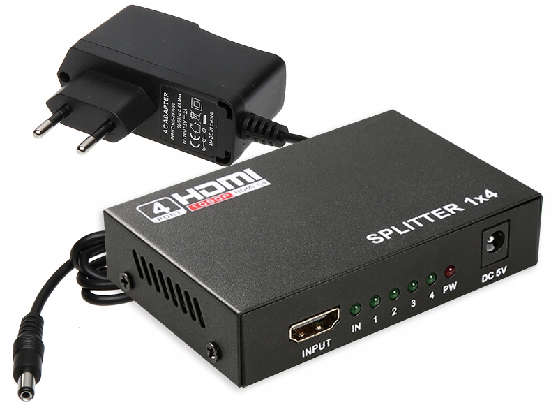 

Splitter Rozdzielacz Hdmi 1x4 1080p Full Hd