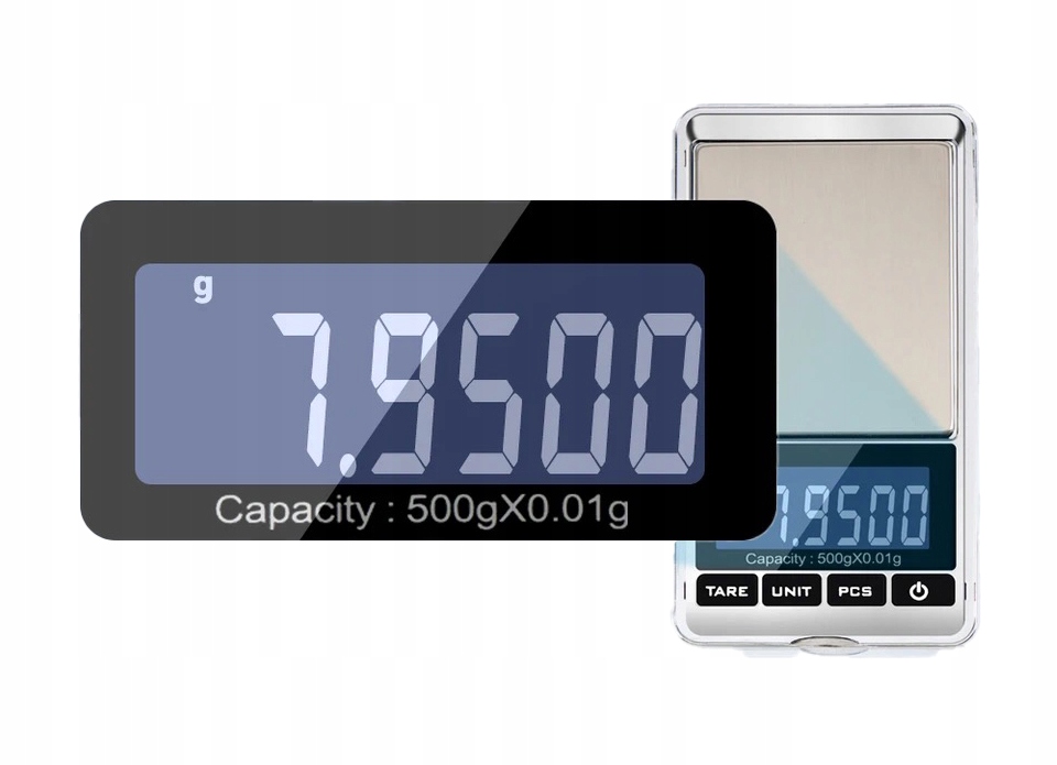 Přesná Digitální Klenotnická Váha 500 g 0,01 g LCD