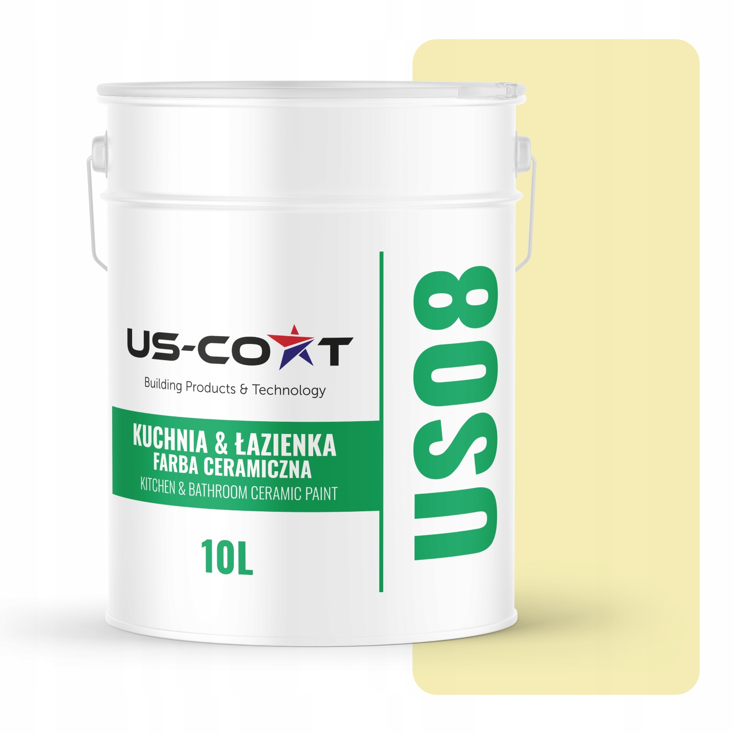 Keramická Farba Kuchyňa Kúpeľňa Slamená H7182 Hlboká Matná 10 L Nástenná